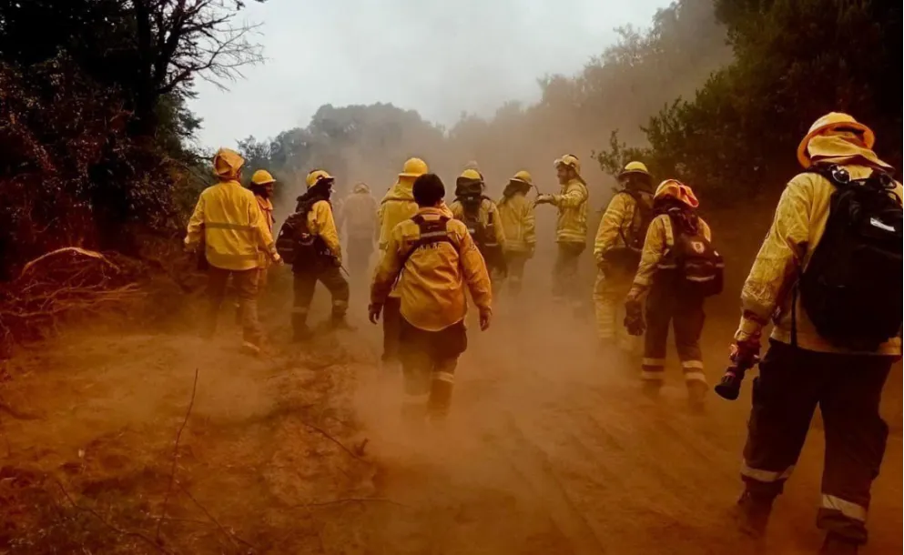 REGRESÓ A ROSARIO EL EQUIPO SANTAFESINO QUE COMBATIÓ EL FUEGO EN CHOLILA