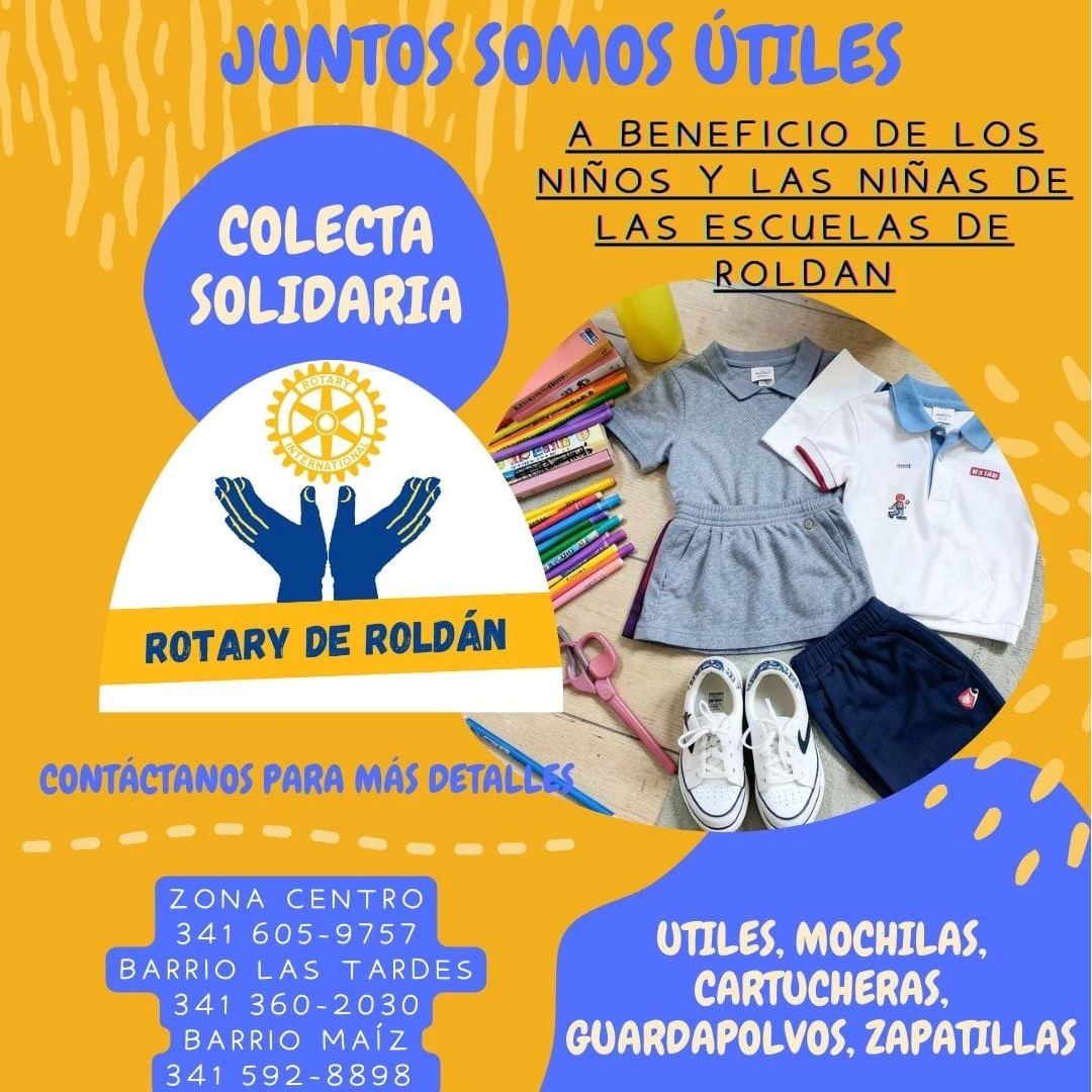 ROTARY IMPULSA CAMPAÑA DE COLECTA DE ÚTILES  PARA APOYAR EL INICIO DE CLASES