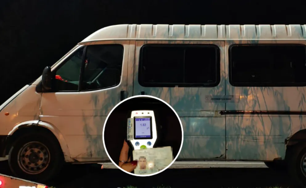 ALCOHOLEMIA POSITIVA: CONDUCTOR DIO 1,82 G/L EN RUTA 9