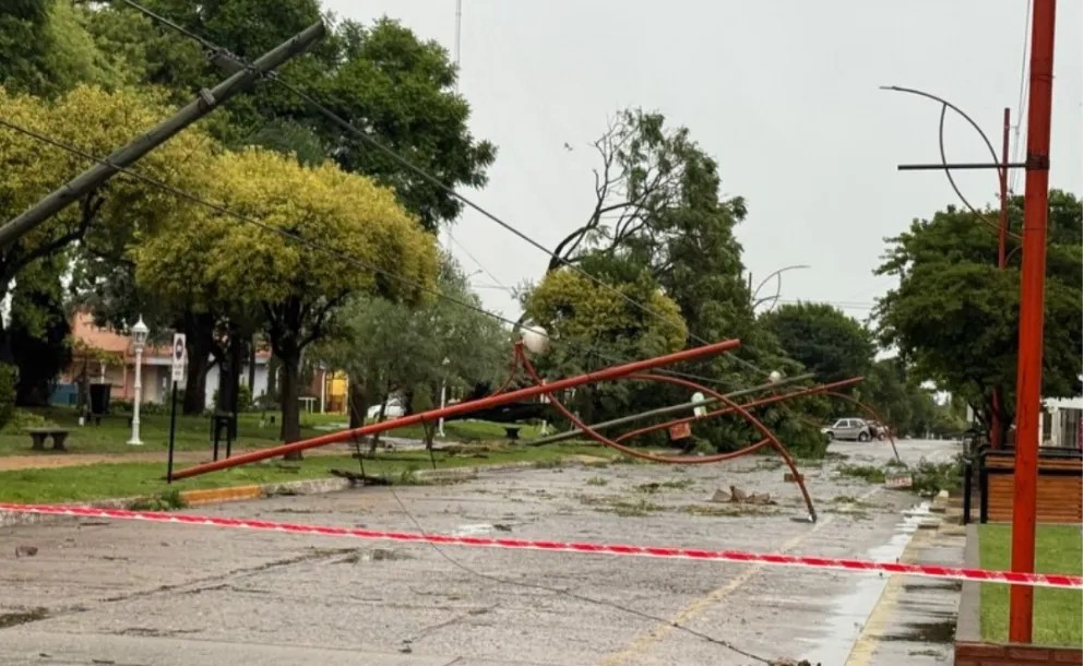 CORREA: DESTROZOS EN EL ALUMBRADO PÚBLICO TRAS EL TEMPORAL