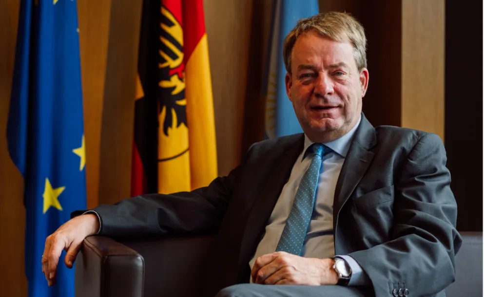 ROLDÁN RECIBIÓ AL EMBAJADOR ALEMÁN LEMLÉ POR LOS 200 AÑOS DE RELACIONES CON ARGENTINA