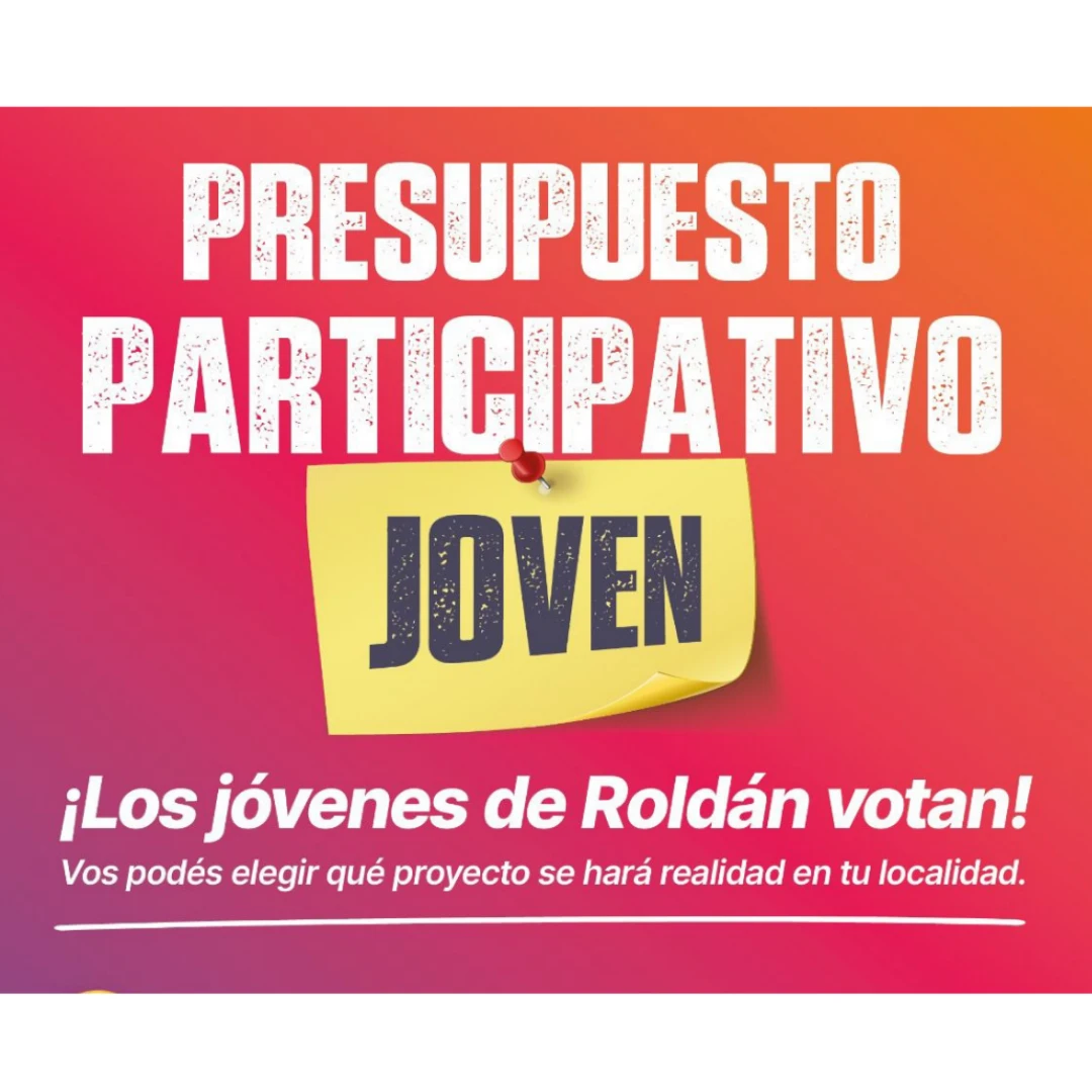 PRESUPUESTO PARTICIPATIVO: ROLDÁN ELIGE ENTRE TRES PROYECTOS PENSADOS POR JÓVENES