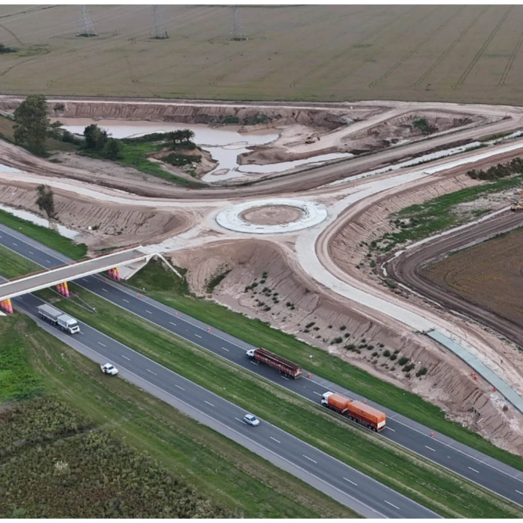 EL NUEVO DESVÍO A LOS PUERTOS DE TIMBÚES YA ESTÁ AL 90% Y CAMBIARÁ EL TRÁNSITO EN LA REGIÓN