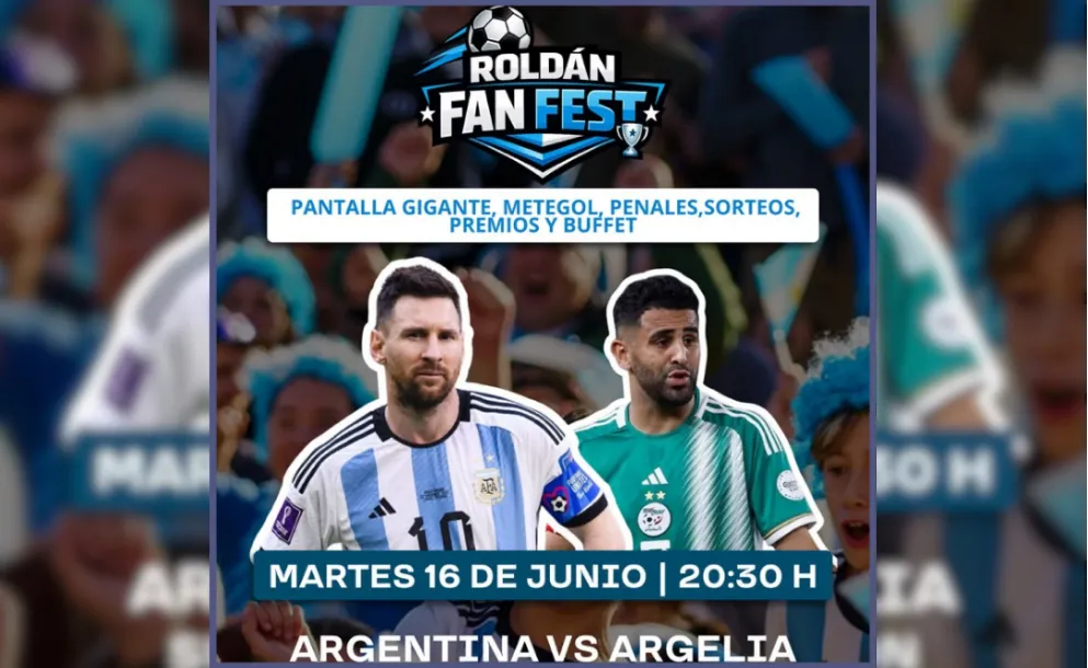 ROLDÁN FAN FEST: JUEGOS, SORTEOS Y PANTALLA GIGANTE PARA ALENTAR A LA SELECCIÓN