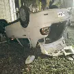 UN JOVEN RESULTÓ HERIDO TRAS VOLCAR CON SU AUTO EN PLENA MADRUGADA