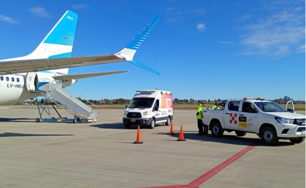 EL AEROPUERTO DE ROSARIO SE CONSOLIDA COMO PIEZA CLAVE DE LA RED SANITARIA CON 27 OPERACIONES EN EL AÑO