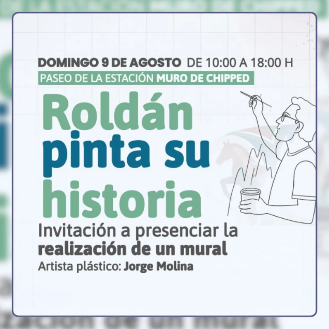 ARTE E IDENTIDAD: CREARÁN UN MURAL EN VIVO POR LOS 160 AÑOS DE ROLDÁN