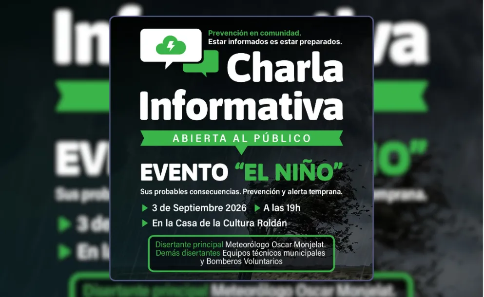 EL NIÑO Y LA PREVENCIÓN: REALIZARÁN UNA CHARLA ABIERTA EN LA CASA DE LA CULTURA