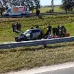CHOQUE EN LA AUTOPISTA A CÓRDOBA: UNA MUJER EMBARAZADA FUE TRASLADADA EN HELICÓPTERO