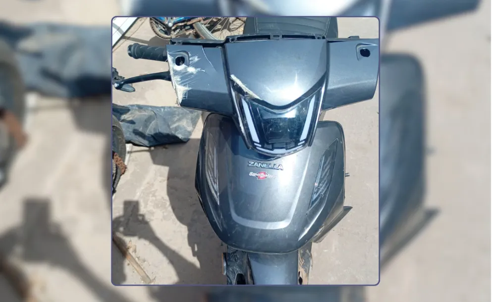 HUYÓ DE UN CONTROL POLICIAL EN MOTO, CAYÓ Y TERMINÓ APREHENDIDO