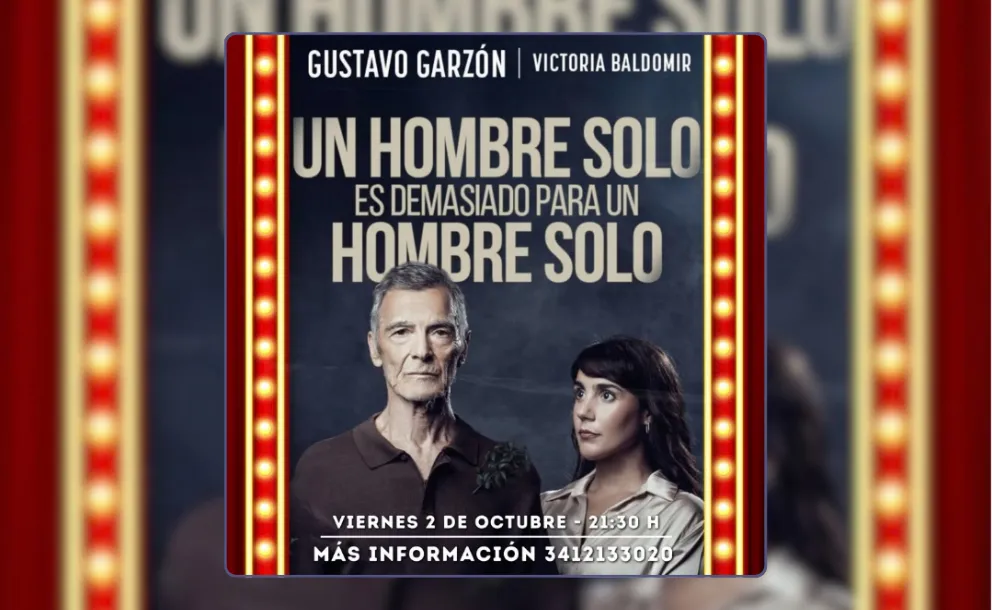 GUSTAVO GARZÓN Y VICTORIA BALDOMIR SE PRESENTAN EN LA SALA TEATRO DE ROLDÁN