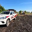 BOMBEROS DE ROLDÁN Y FUNES TRABAJARON EN UN INCENDIO EN LA AUTOPISTA ROSARIO-CÓRDOBA