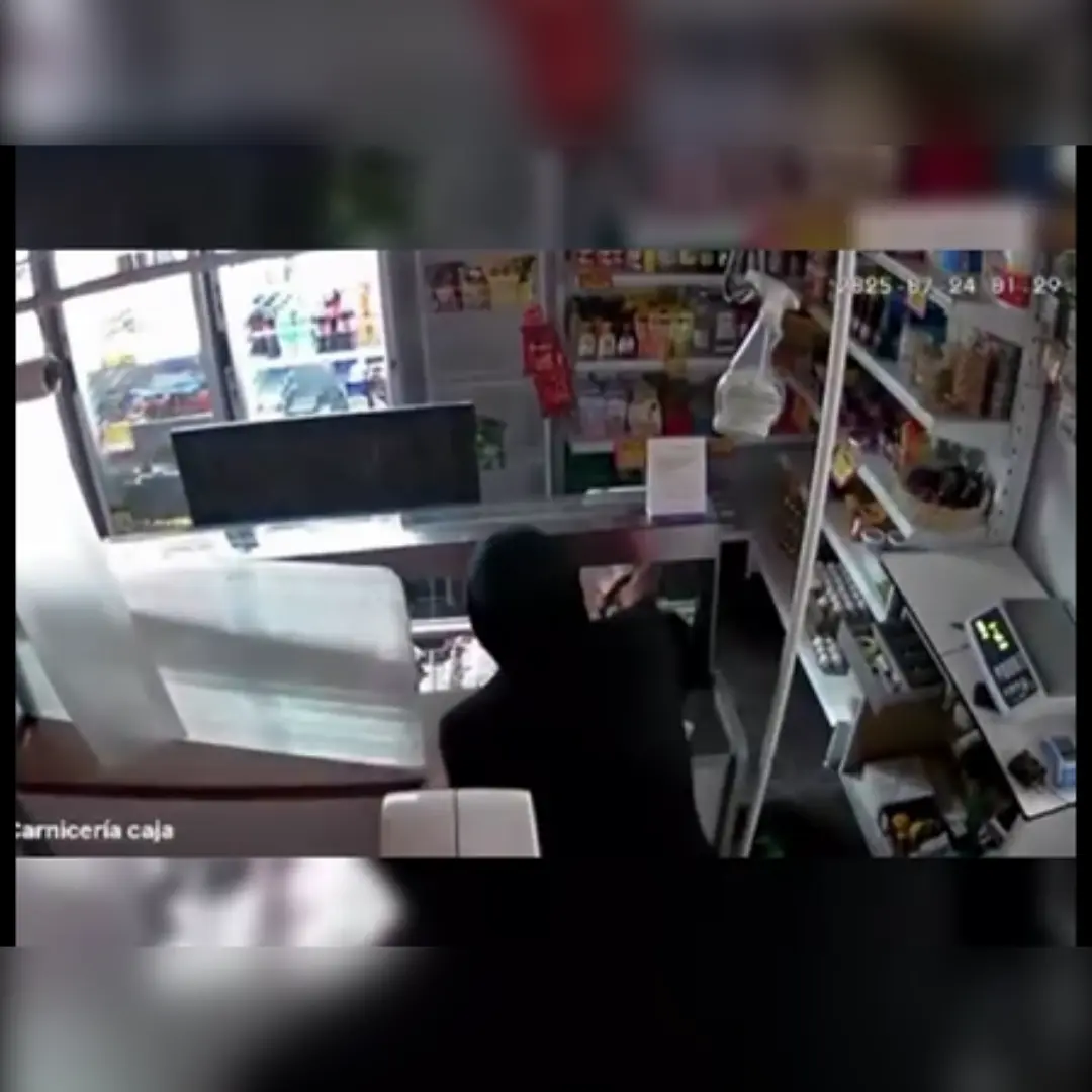 ROBO UNA CARNICERIA EN CAPITAN BERMUDEZ Y ESCAPO CON LA CARNE AL HOMBRO