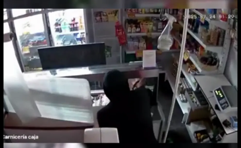 ROBÓ UNA CARNICERÍA EN CAPITÁN BERMÚDEZ Y ESCAPÓ CON LA CARNE AL HOMBRO